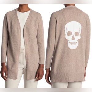 Sweet Romeo Skull Back Open Cardigan